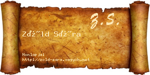 Zöld Sára névjegykártya